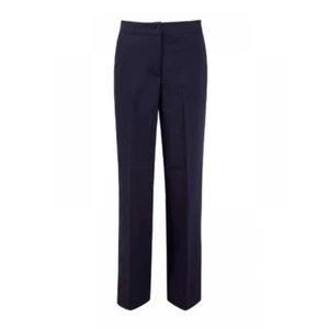 DUNKELBLAUE TAILLIERTE HOSE AUS WOLLMISCHUNG GERADES BEIN, GRÖßE UK 22, LB217 - Bild 1 von 1