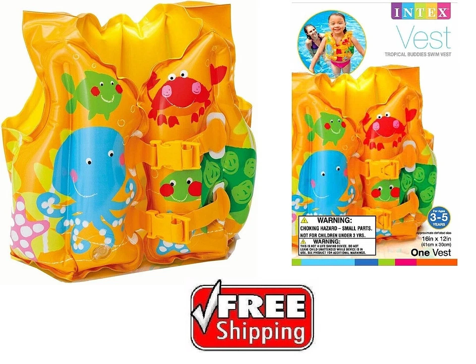 Intex Tropical Buddies Swim Vest for Ages 3 - 5 Years