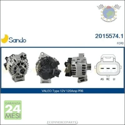 Alternatore Sando per FORD GRAND C-MAX MONDEO FIESTA FOCUS B-MAX - Immagine 1 di 3