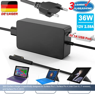 36W 12V 2.58A Netzteil Ladegerät für Microsoft Surface Pro 3 4 i5 i7 Pro 5 1625 - Bild 1 von 4