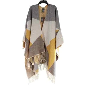 Topper Vince Camuto Colorblock Ruana con flecos etiquetas $68 #R211 - Imagen 1 de 3