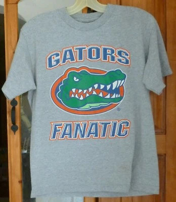 Gray FLORIDA GATORS FANATIC T-SHIRT Short Sleeves Crew Neck Youth size L - Image 1 of 2