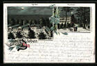 Lithographie Bad Steben, Parkhotel, Kgl. Bad bei Nacht 1903 