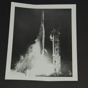 🚀 NASA PRESSEMITTEILUNG 62-Mariner I-14 Atlas Agena Launch 8x10 Foto Lila Druck - Bild 1 von 3