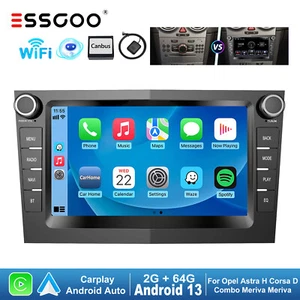 Android 13 2+64G Autoradio Carplay GPS NAV RDS Für Opel Astra H Antara Corsa C/D - Bild 1 von 14