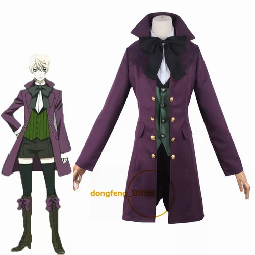 KITH Maglietta Nera Butler Alois Trancy Gilet Cappotto Abito Cosplay Abbigliamento Uomo Regalo di Natale