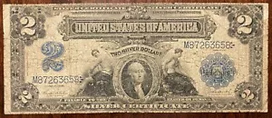 1899 $2 dollar bill. Blue Seal. Large Note. - Picture 1 of 2
