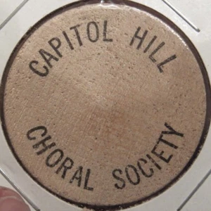 Vintage Capitol Hill Choral Society Washington D.C. Holznickel - Token - Bild 1 von 2