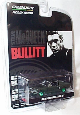 Ford Mustang GT 1968 Greenlight escala 1:64 Steve Mcqueen Bullitt 0200 base verde Foto 1 de 2
