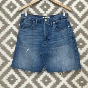 Madewell Size 29 8 Medium Wash Denim A Line Skirt - Picture 1 of 5