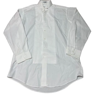 Neil Allyn Tuxedo Shirt Mens Medium 32/33 White Long Sleeve Ruffled EUC - Picture 1 of 7