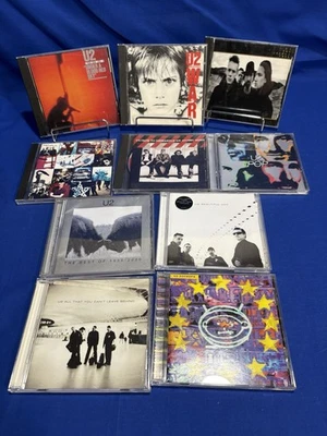 CD Lot Of 10 U2 CDs Achtung Baby The Joshua Tree Pop War Under A Blood Red Sky Foto 1 de 4