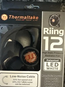 Thermaltake Riing 12 High Static Pressure Fan LED white CL-F038-PL-12WT-A - Afbeelding 1 van 10