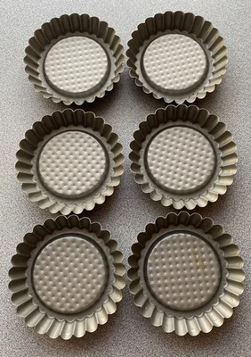 6 Tartelette Back Formen, klein, D: 10 cm, Metall - Bild 1 von 2