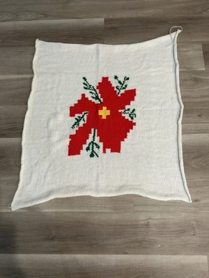 Holiday针织毯带Poinsettia — 第 1/2 张图片