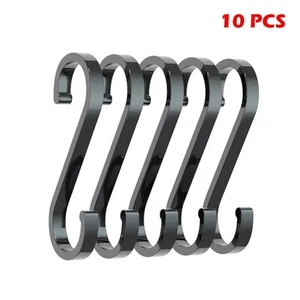 1-10 Pack S Hooks Kitchen Meat Pan Utensil Clothes Stainless Steel Hanger Hooks - Picture 1 of 25