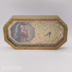 Reloj de Pared Burwood Jesus 1980 De Colección Cabeza de Cristo Probado Funcionando EE. UU. - Imagen 1 de 12