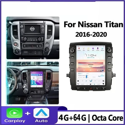 12.1" Android Tesla Screen Head Unit Car-Play GPS Radio for Nissan Titan 2016-20 Foto 1 de 4