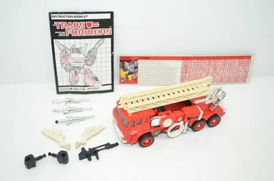 Vtg Transformers G1 Inferno Autobot 1985 Japan Takara Fire Engine 100% Complete - Image 1 of 4