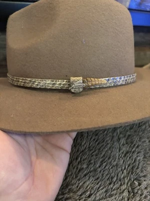 Real rattlesnake cowboy Hat Band 3/8” - Image 1 of 4