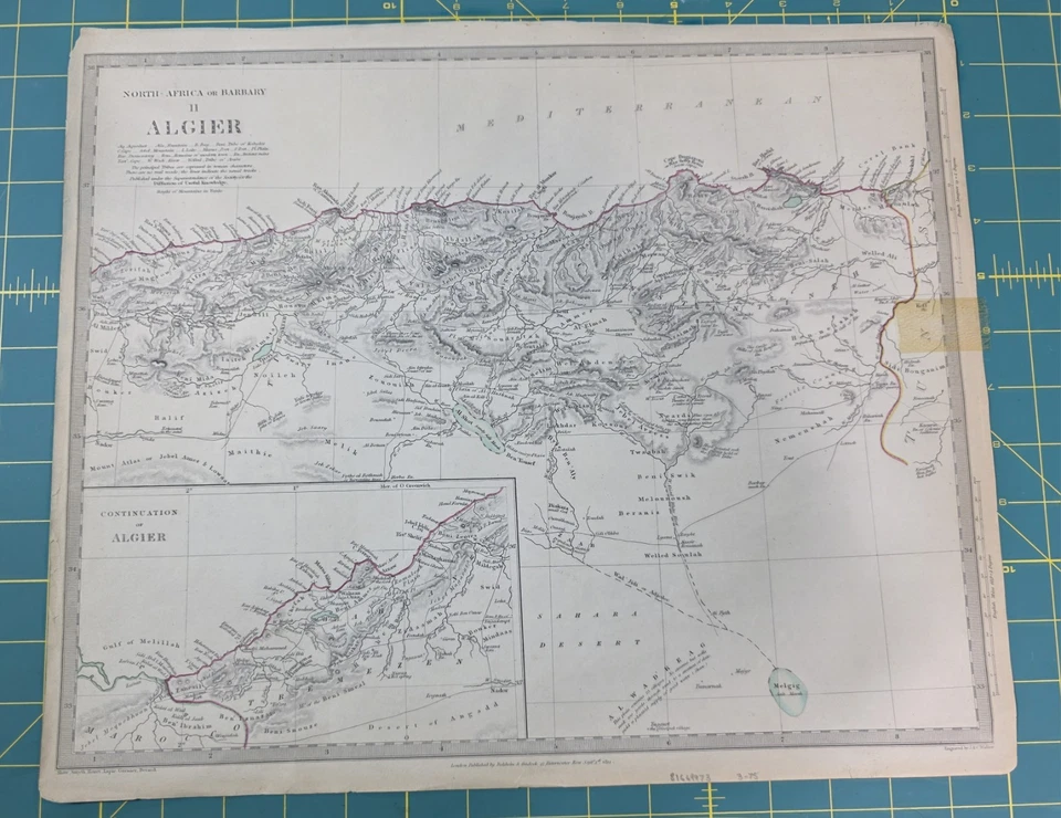 1834 SDUK Map Algier or Algieria II- North Africa Barbary - Image 1 of 1