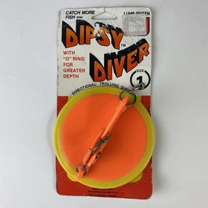 NOS Luhr Jensen Dipsy Diver Size 1 Directional Trolling Sinker Yellow Fire - Picture 1 of 5