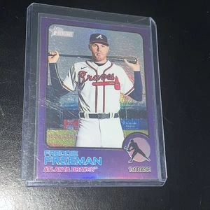 2022 Topps Heritage FREDDIE FREEMAN Hot Box Chrome Purple Refractor Braves #429 - Picture 1 of 4
