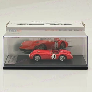 1:43 FOX18 Škoda 1100 OHC ganador #9 1958 modelo de coche de resina roja colección limitada - Imagen 1 de 10