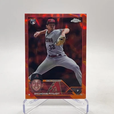 2023 Topps Chrome Update Brandon Pfaadt RC /10 Red Lava Lamp Refractor #USC156 - Image 1 of 4