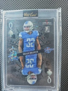 2023 Wild Card 5 Card Draw Stacked Deck Queen of Spades Brian Branch 1/1 - Picture 1 of 2