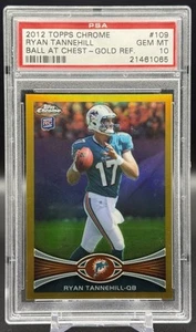 2012 Topps Chrome Ryan Tannehill /50 RC Gold Refractor PSA 10 Rookie Card #109 - Picture 1 of 2