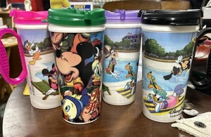 Walt Disney World Parks Rapid Refill Mug Cup Lid 3x Summer 1x Christmas Total 4 - Picture 1 of 19