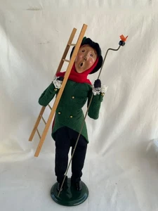 Byers Choice Caroler 1993 Lamp Lighter Man w/ Ladder & Lighting Torch - Picture 1 of 9