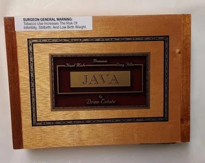 Drew Estate Java Latte Toro Empty Wooden Cigar Box 8 1/2x 6 1/4x 2 - Picture 1 of 9