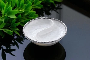 Pampa Bay Salerno Small 2 Section Platter Porcelain Bowl USA Seller - Picture 1 of 6