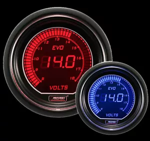 52mm Evo Serie Rosso E Blu Volt Controllo - Picture 1 of 1