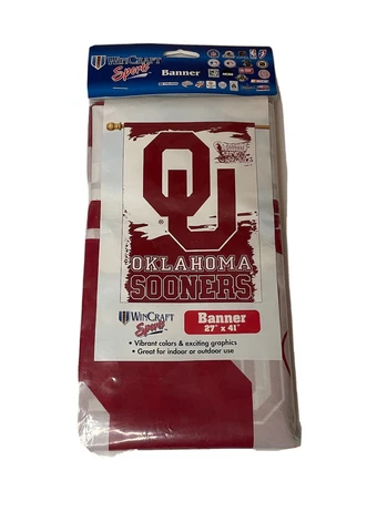 New Wincraft Sports Oklahoma Sooners Banner 27x41 Indoor Outdoor College Fan Cover