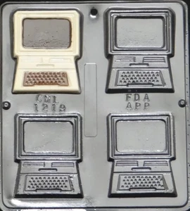 NUEVO 4 cavidades computadora de escritorio PC chocolate caramelo fondant yeso arcilla molde - Imagen 1 de 4