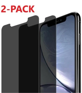 2x Privacy Tempered Glass Anti-Spy Screen Protector For iPhone 11 XS Pro Max XR - Picture 1 of 7