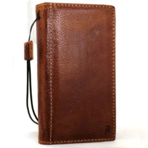 genuine oiled leather Case for apple iphone XS wallet handmade cover soft holder - Bild 1 von 7