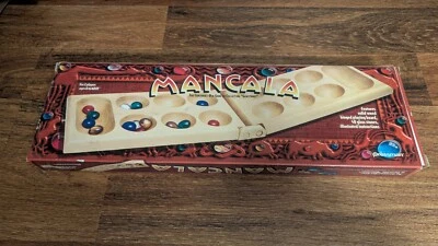 Mancala Game of Collecting Gemstones by Pressman w/ Wood Board 1997 - Image 1 of 4