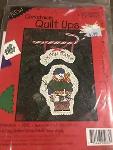 Candamar Designs Christmas Quilt Ups “Mitten Man”. Cross Stitch - Picture 1 of 3