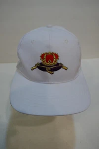 Vintage Crown Royal Solid Back - Strap Back Hat in White w Logo - Picture 1 of 3