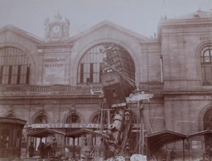 1895 ACCIDENT de la gare MONTPARNASSE PARIS CRASH TRAIN tirage citrate N°1 - Picture 1 of 3