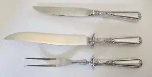 Towle Sterling Lot Louis XIV Pattern - 2 Piece Carving Set & Steak Knife - Picture 1 of 12