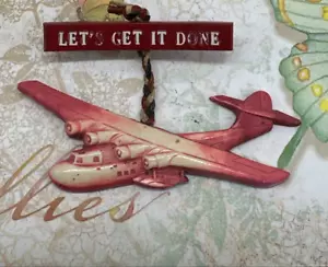 WWII "Let's Get It Done" Airplane Pin Vintage Plane Homefront - Picture 1 of 4