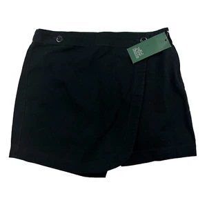 NUEVO CON ETIQUETAS Wild Fable Para Mujer Pantalones Cortos Negros Falda de tiro alto envolvente con Pantalones Cortos Talla 00 - Imagen 1 de 9