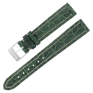 Breitling 903P 16-14mm Alligator Leather Green Ladies Watch Band w. Buckle - Picture 1 of 2