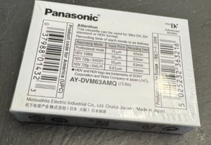 Panasonic Digital Video Cassette Tapes Mini DV AY-DVM63AMQ Japan DVM63 Media NEW - Picture 1 of 4