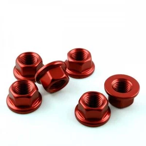 Kawasaki ZX9R NINJA 02-03 Aluminium Rear Sprocket Nut Kit X6 - Red - Picture 1 of 1